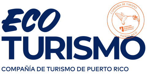 Logo of Compañía de Turismo de Puerto Rico with ECO TURISMO and a hummingbird emblem.
