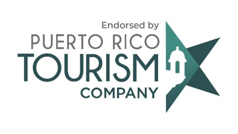 Logo: Endorsed by Puerto Rico Tourism Company with star and building silhouette.